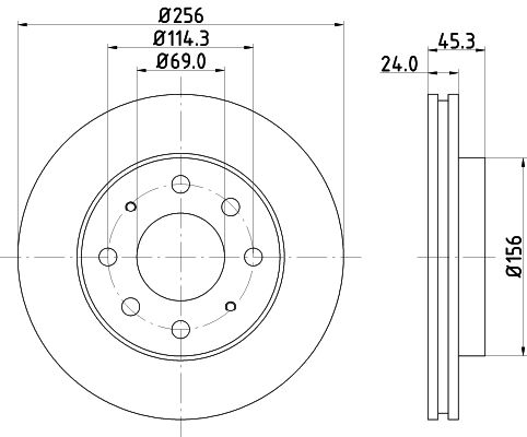 HELLA Bremsscheibe 8DD 355 107-321