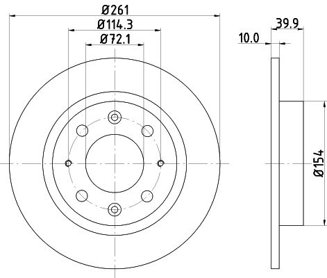 HELLA Bremsscheibe 8DD 355 107-371