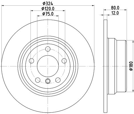 HELLA Bremsscheibe 8DD 355 127-651