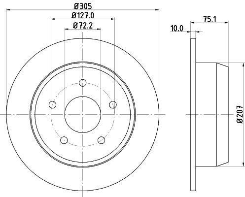 HELLA Bremsscheibe 8DD 355 108-611