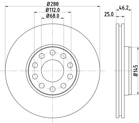 HELLA Bremsscheibe 8DD 355 109-621