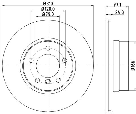 HELLA Bremsscheibe 8DD 355 128-101