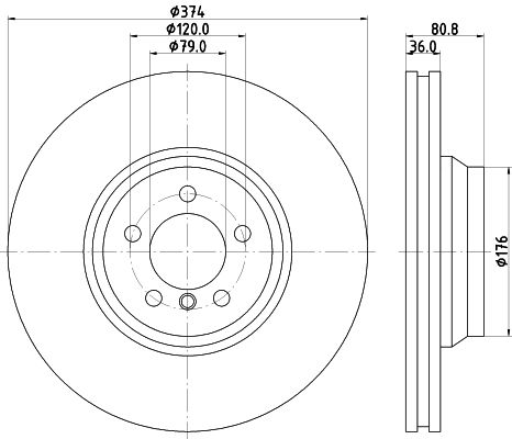 HELLA Bremsscheibe 8DD 355 110-001