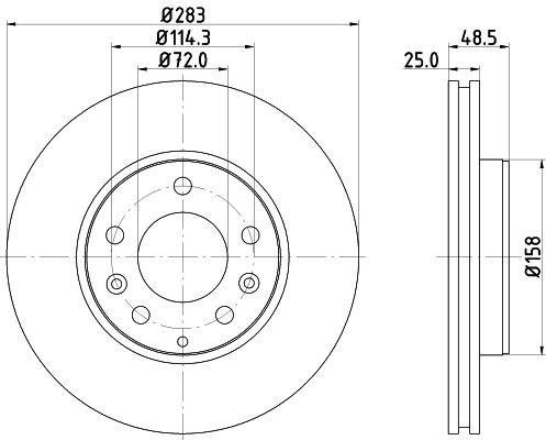 HELLA Bremsscheibe 8DD 355 128-181