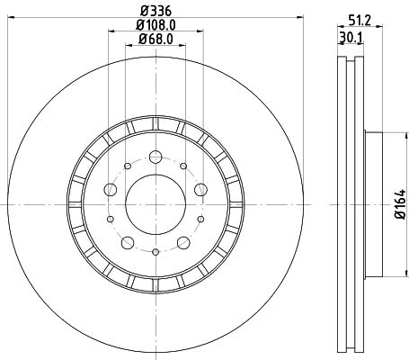 HELLA Bremsscheibe 8DD 355 128-201