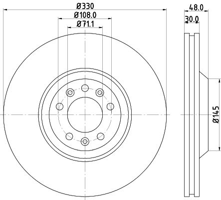 HELLA Bremsscheibe 8DD 355 128-221