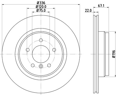 HELLA Bremsscheibe 8DD 355 128-441