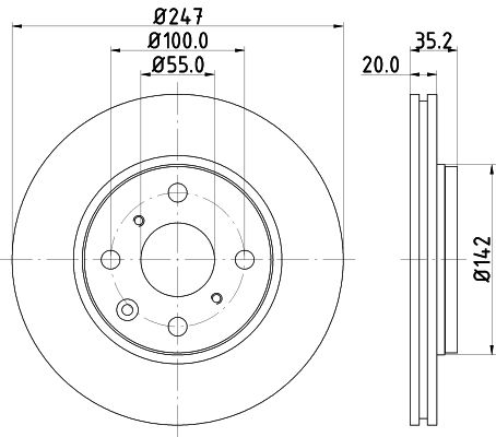 HELLA Bremsscheibe 8DD 355 112-311