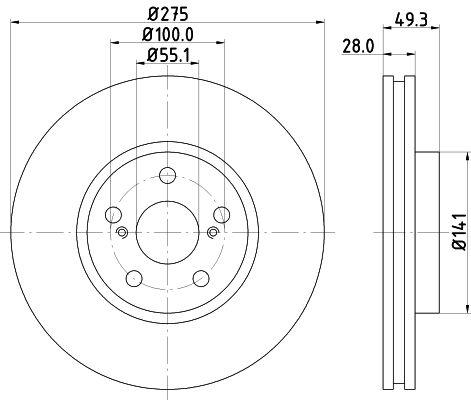 HELLA Bremsscheibe 8DD 355 112-331