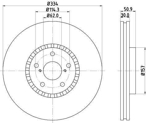 HELLA Bremsscheibe 8DD 355 112-871