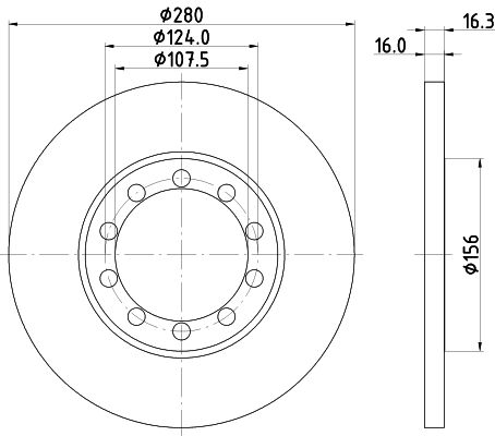 HELLA Bremsscheibe 8DD 355 113-291