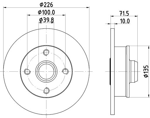 HELLA Bremsscheibe 8DD 355 113-461