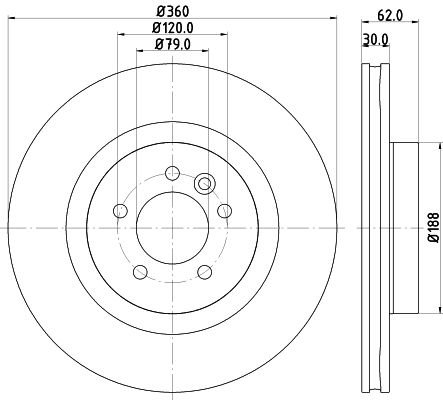 HELLA Bremsscheibe 8DD 355 129-501