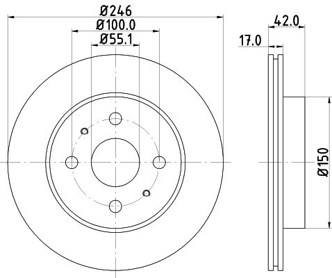 HELLA Bremsscheibe 8DD 355 114-421