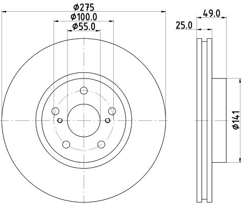 HELLA Bremsscheibe 8DD 355 115-081
