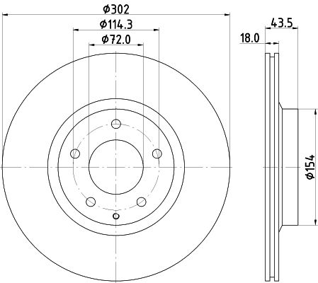HELLA Bremsscheibe 8DD 355 115-211