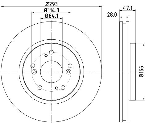 HELLA Bremsscheibe 8DD 355 129-061