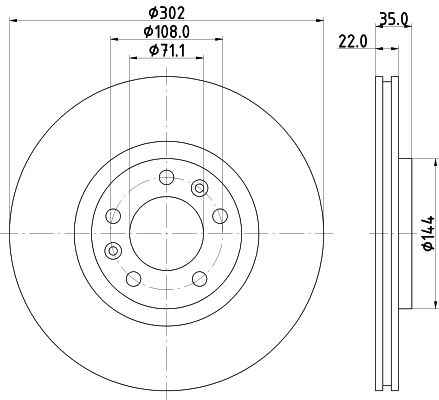 HELLA Bremsscheibe 8DD 355 116-231
