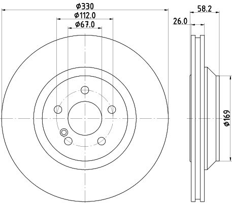 HELLA Bremsscheibe 8DD 355 116-281