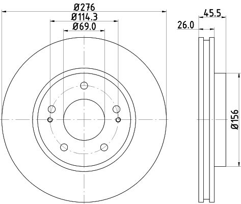HELLA Bremsscheibe 8DD 355 116-311