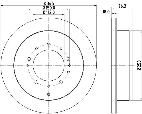 HELLA Bremsscheibe 8DD 355 116-331