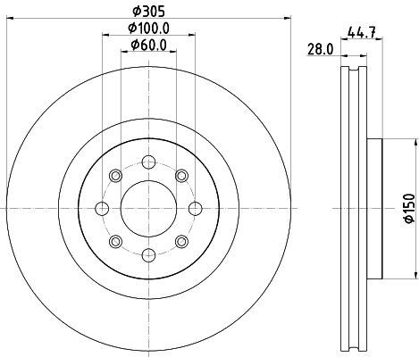 HELLA Bremsscheibe 8DD 355 120-951