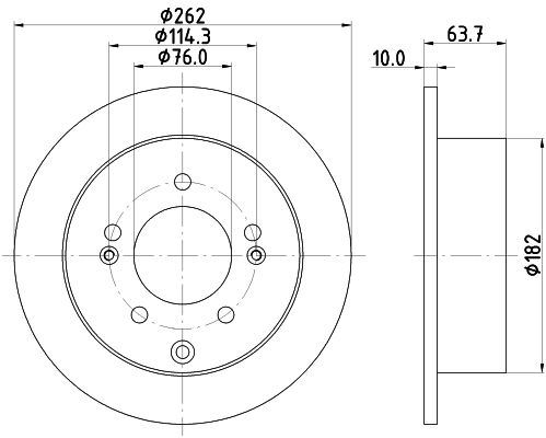 HELLA Bremsscheibe 8DD 355 125-301