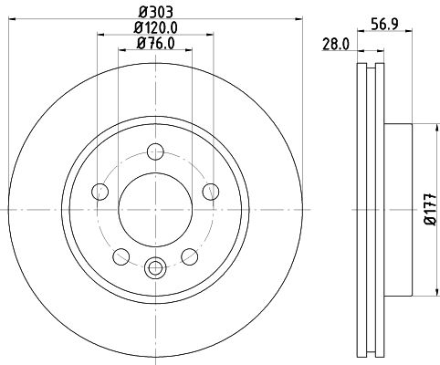 HELLA Bremsscheibe 8DD 355 117-151