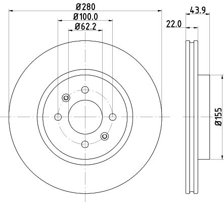 HELLA Bremsscheibe 8DD 355 118-251