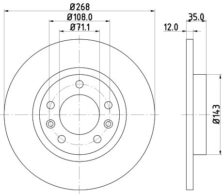 HELLA Bremsscheibe 8DD 355 120-491