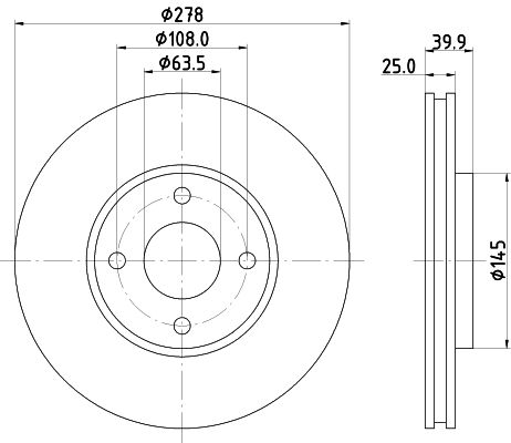 HELLA Bremsscheibe 8DD 355 123-461