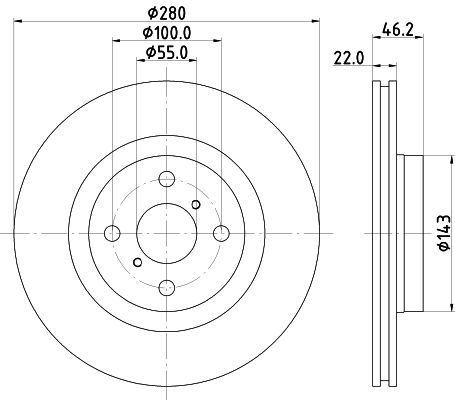 HELLA Bremsscheibe 8DD 355 125-491