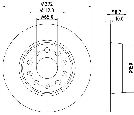 HELLA Bremsscheibe 8DD 355 131-811
