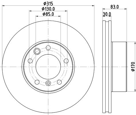 HELLA Bremsscheibe 8DD 355 132-151