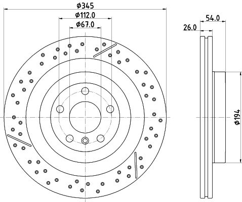 HELLA Bremsscheibe 8DD 355 132-461