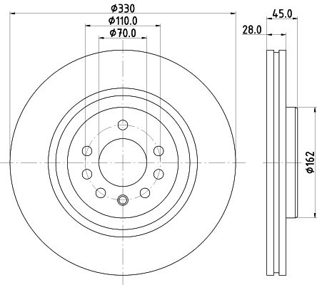 HELLA Bremsscheibe 8DD 355 132-761