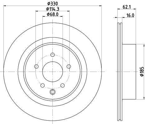 HELLA Bremsscheibe 8DD 355 133-291