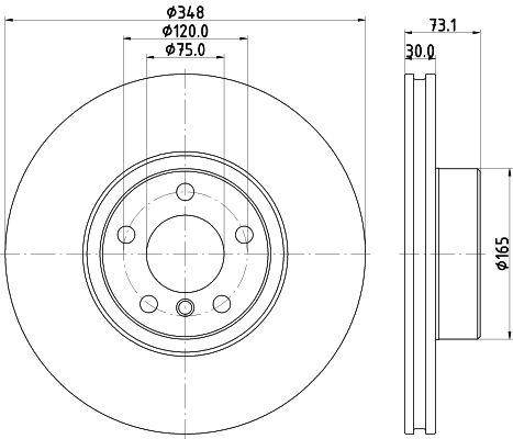 HELLA Bremsscheibe 8DD 355 133-181