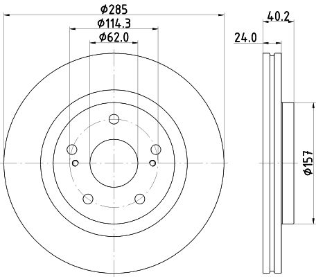 HELLA Bremsscheibe 8DD 355 134-741