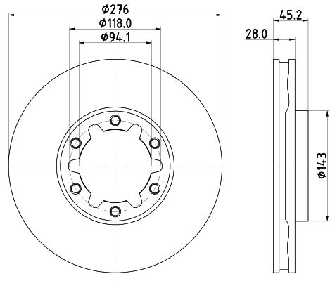 HELLA Bremsscheibe 8DD 355 134-931