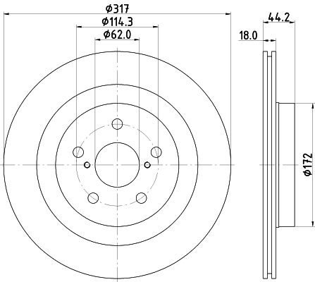 HELLA Bremsscheibe 8DD 355 134-961