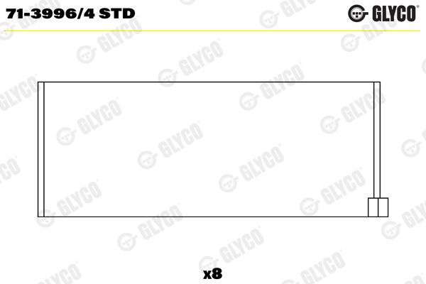 GLYCO Pleuellagerschale 71-3996/4 STD