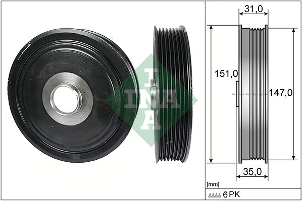 Schaeffler INA Riemenscheibe, Kurbelwelle 544 0110 10