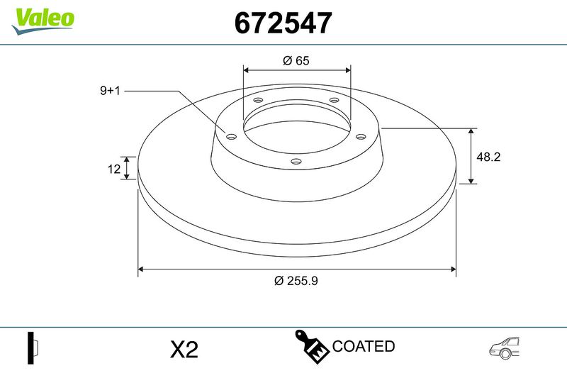 VALEO Bremsscheibe 672547