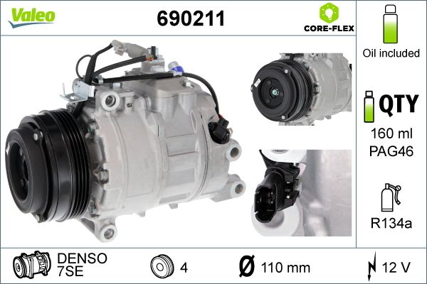 VALEO Kompressor, Klimaanlage 690211