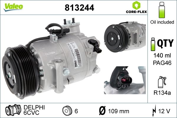 VALEO Kompressor, Klimaanlage 813244