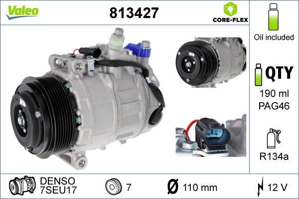 VALEO Kompressor, Klimaanlage 813427