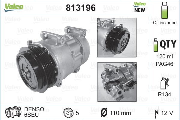 VALEO Kompressor, Klimaanlage 813196