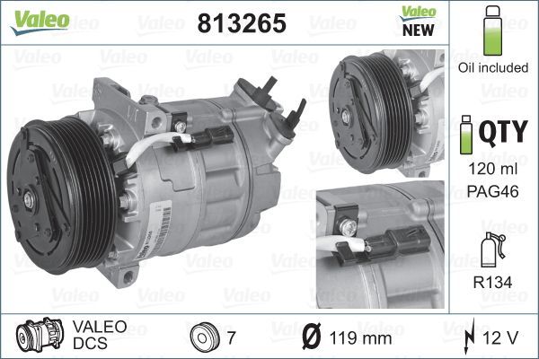 VALEO Kompressor, Klimaanlage 813265