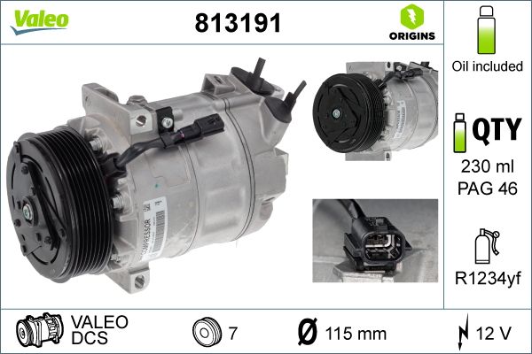 VALEO Kompressor, Klimaanlage 813191